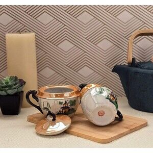 Sugar Bowl & Creamer Set - Seiei & Co - Japanese Lustreware - Unique Gift